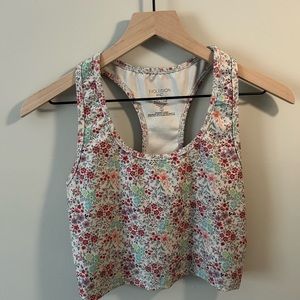 evolution and creation floral yoga tank